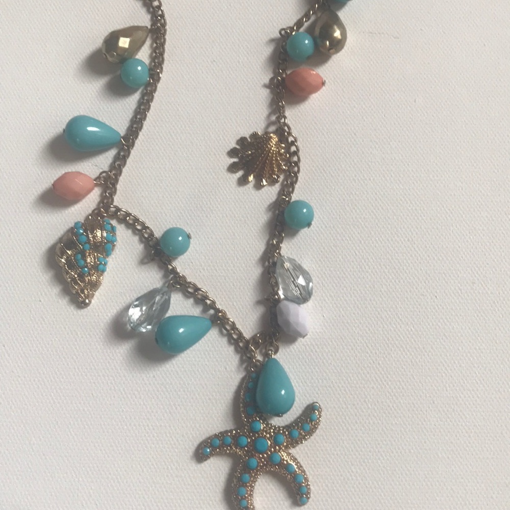 Sea theme long necklace